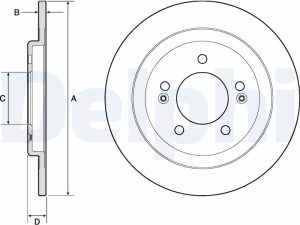 Disc frana KIA CEED (JD) 1.4 CRDi 90 diesel 90 cai DELPHI BG4749C