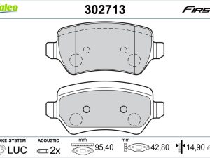 Placute frana KIA CEED (JD) 1.6 GT benzina 204 cai VALEO 302713