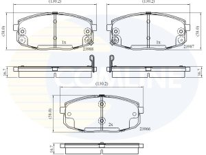 Placute frana KIA CEED (JD) 1.6 CRDi 110 diesel 110 cai COMLINE CBP31798