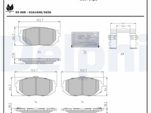 Placute frana KIA EV6 (CV) 58 electric 170 cai DELPHI LP5061EV