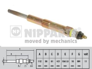 Bujie incandescenta KIA VENGA (YN) 1.4 CRDi 90 diesel 90 cai NIPPARTS J5710501