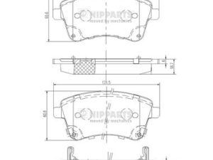 Placute frana KIA VENGA (YN) 1.4 CRDi 75 diesel 75 cai NIPPARTS N3600331