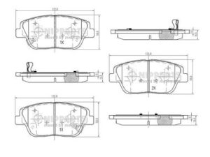 Placute frana KIA OPTIMA (FSGDS6B) 1.7 CRDi diesel 136 cai NIPPARTS N3600334