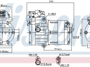 Compresor climatizare KIA XCEED (CD) 1.6 GDI Hybrid benzina/elector 141 cai NISSENS 891023