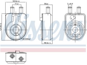 Radiator ulei motor KIA OPTIMA (JF) 2.0 CVVL benzina 163 cai NISSENS 91448