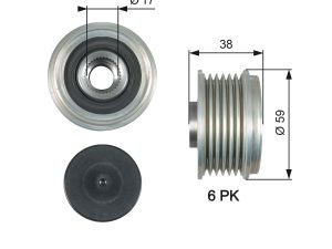 Fulie alternator KIA PRO CEED Hatchback Van (JD) 1.6 CRDI diesel 136 cai GATES OAP7177
