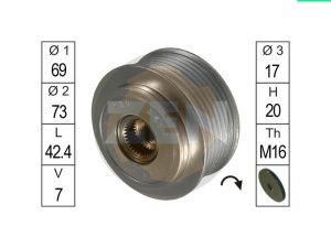 Fulie alternator ERA ZN5459 – KIA | AutoRival