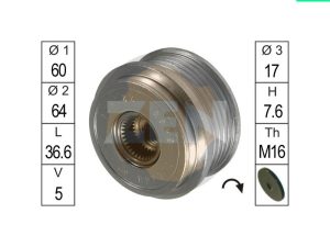 Fulie alternator ERA ZN5466 – KIA | AutoRival