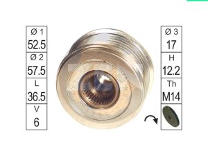 Fulie alternator ERA ZN5572 – KIA | AutoRival