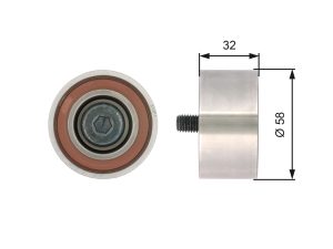 Rola ghidare / conducere curea distributie GATES T42141