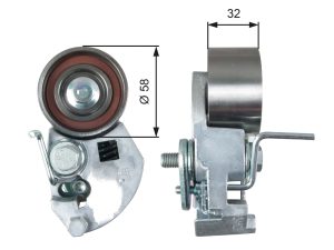 Rola intinzator curea distributie GATES T43133