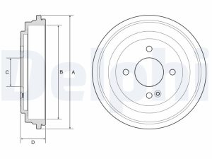 Tambur frana DELPHI BF633 – KIA | AutoRival