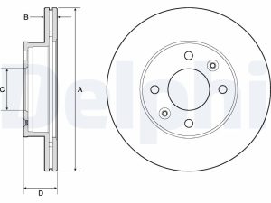 Disc frana DELPHI BG3935C – KIA | AutoRival