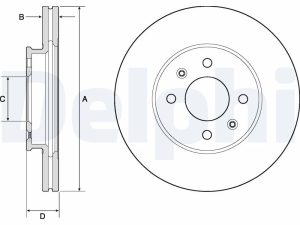 Disc frana DELPHI BG4744C – KIA | AutoRival