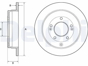 Disc frana DELPHI BG4767C – KIA | AutoRival