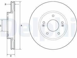 Disc frana DELPHI BG4955C – KIA | AutoRival