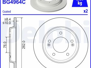 Disc frana DELPHI BG4964C – KIA | AutoRival
