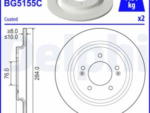 Disc frana DELPHI BG5155C – KIA | AutoRival