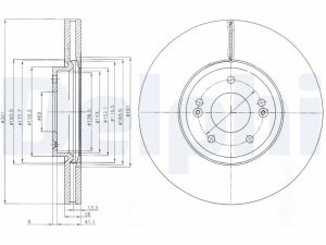 Disc frana DELPHI BG9056C – KIA | AutoRival