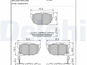 Set placute frana DELPHI LP1073 – KIA | AutoRival