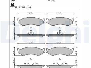 Set placute frana DELPHI LP1615 – KIA | AutoRival