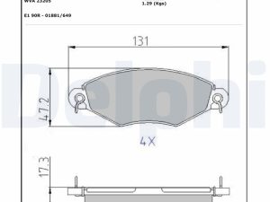 Set placute frana DELPHI LP1617 – KIA | AutoRival