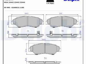 Set placute frana DELPHI LP1634 – KIA | AutoRival