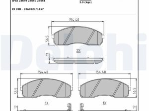 Set placute frana DELPHI LP1671 – KIA | AutoRival