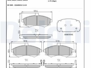 Set placute frana DELPHI LP1788 – KIA | AutoRival
