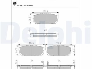 Set placute frana DELPHI LP1850 – KIA | AutoRival