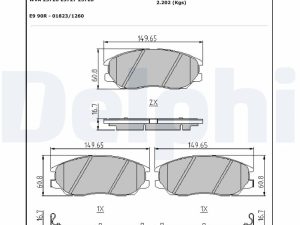 Set placute frana DELPHI LP1857 – KIA | AutoRival