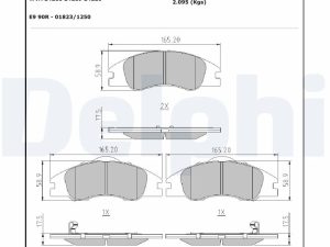 Set placute frana DELPHI LP1932 – KIA | AutoRival