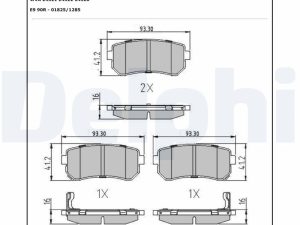 Set placute frana DELPHI LP1952 – KIA | AutoRival