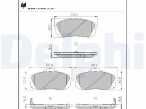 Set placute frana DELPHI LP2050 – KIA | AutoRival
