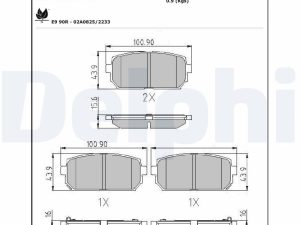 Set placute frana DELPHI LP2051 – KIA | AutoRival