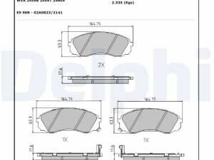 Set placute frana DELPHI LP2094 – KIA | AutoRival