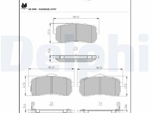 Set placute frana DELPHI LP2095 – KIA | AutoRival