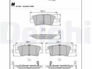 Set placute frana DELPHI LP2195 – KIA | AutoRival