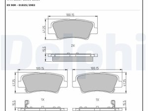 Set placute frana DELPHI LP2295 – KIA | AutoRival