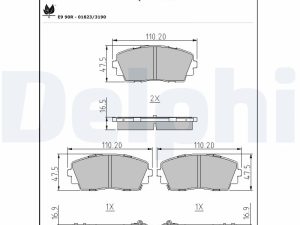 Set placute frana DELPHI LP2296 – KIA | AutoRival