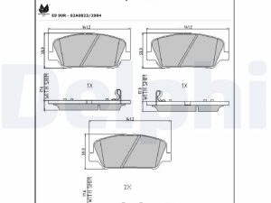 Set placute frana DELPHI LP2477 – KIA | AutoRival
