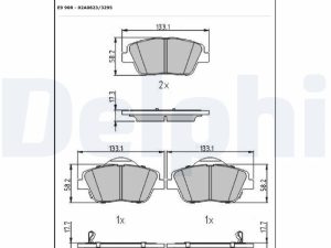 Set placute frana DELPHI LP2688 – KIA | AutoRival