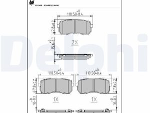 Set placute frana DELPHI LP3178 – KIA | AutoRival