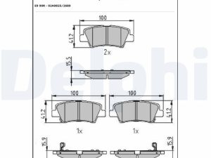 Set placute frana DELPHI LP3309 – KIA | AutoRival