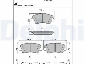 Set placute frana DELPHI LP3361 – KIA | AutoRival