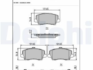 Set placute frana DELPHI LP3363 – KIA | AutoRival