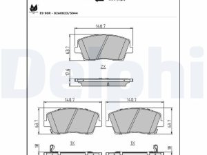 Set placute frana DELPHI LP3390 – KIA | AutoRival