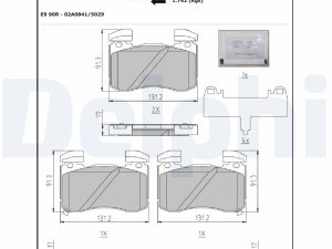 Set placute frana DELPHI LP3396 – KIA | AutoRival