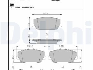 Set placute frana DELPHI LP3400 – KIA | AutoRival