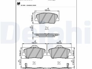 Set placute frana DELPHI LP3499 – KIA | AutoRival